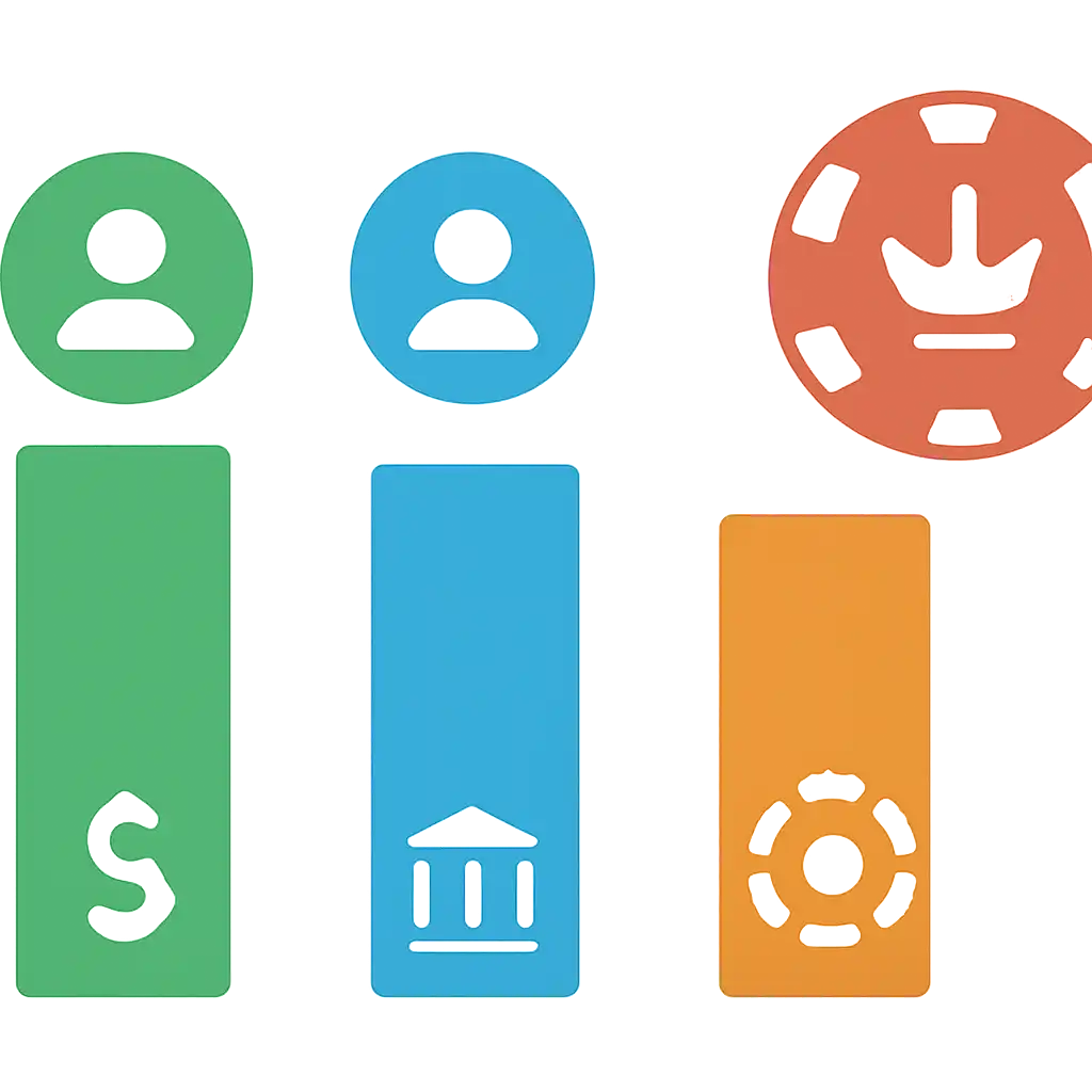 Infographic comparing options using coloured bars and, Raja Game
