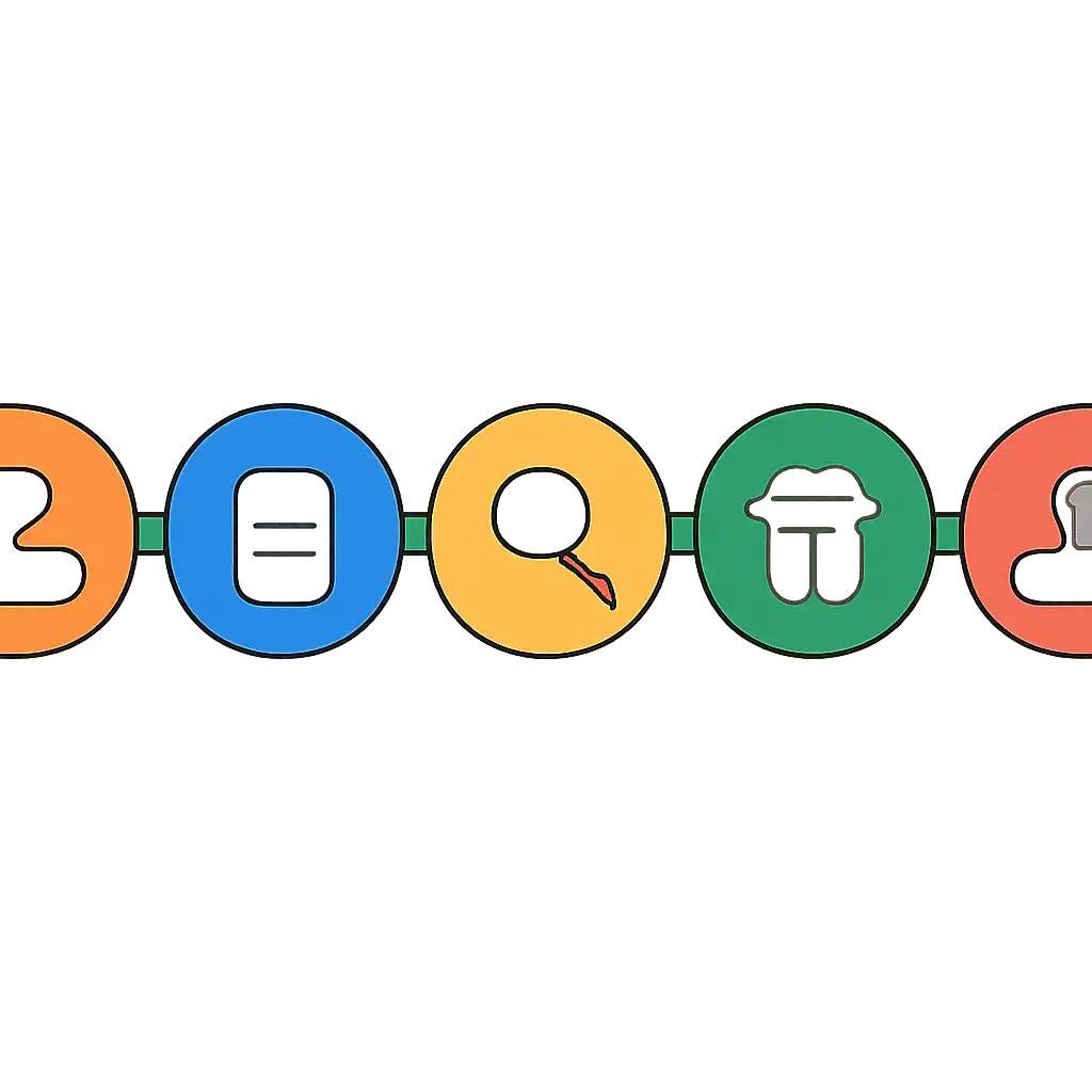 Five numbered circular icons connected by arrows in a horizontal flow, Getting Started With raja game steps
