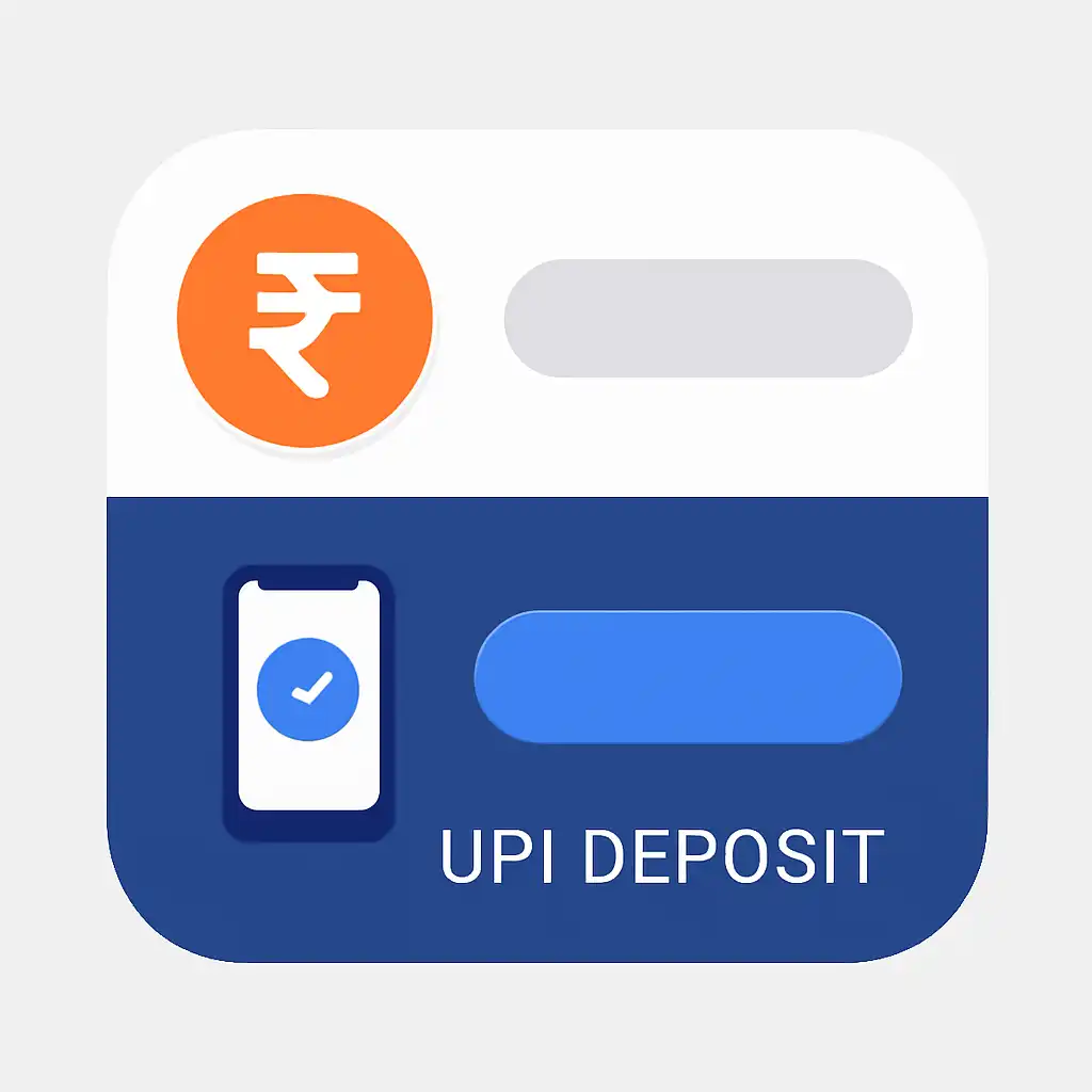 Close-up of button or form field for upi deposits, Raja Game