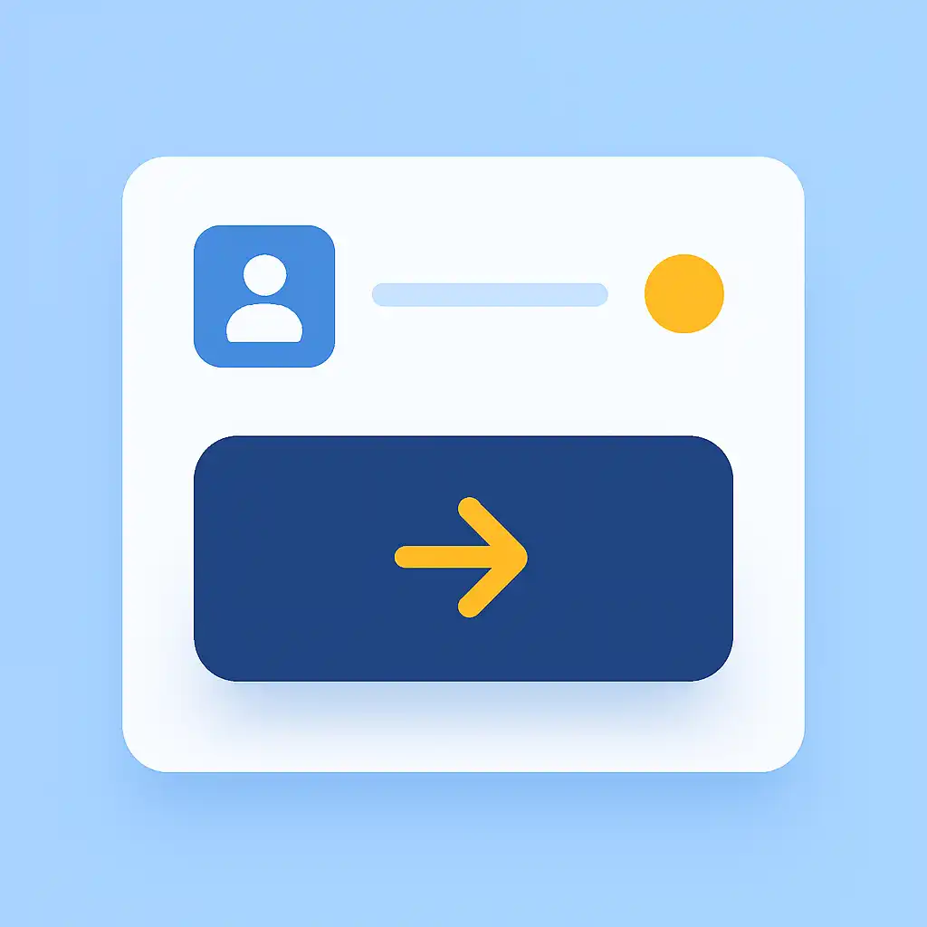 Close-up of button or form field for your first session, Raja Game