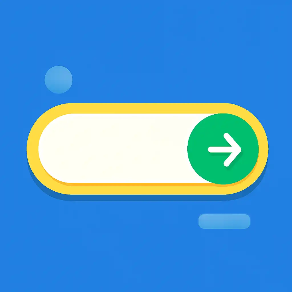 Close-up of button or form field for round flow, Raja Game